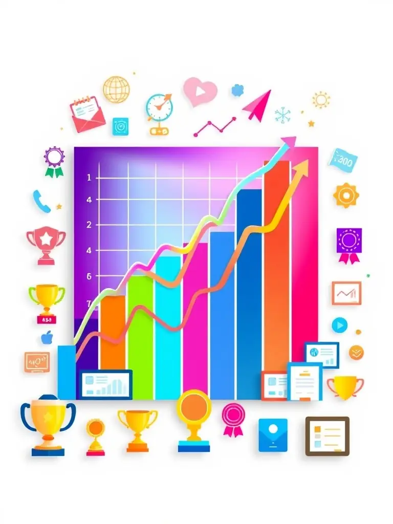 A digital illustration of a business growth chart trending upwards, symbolizing the positive impact of Nobsil Solutions' business development services.